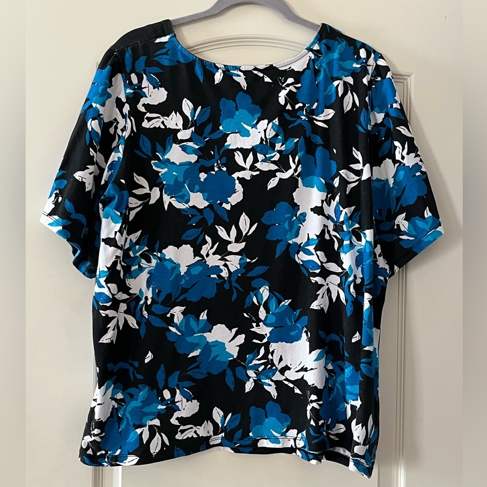 Jessica London Cotton Blend Floral Blouse Women’s size 18/20 - Picture 6 of 15